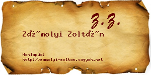 Zámolyi Zoltán névjegykártya